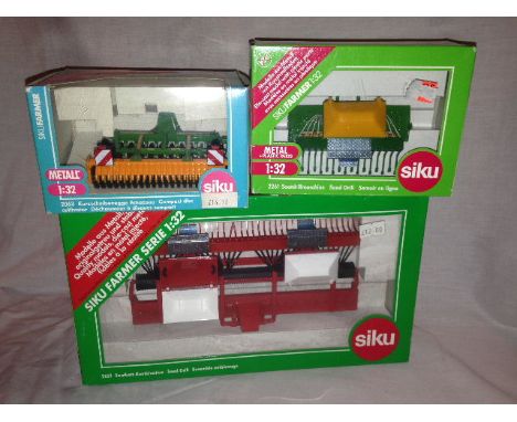 SIKU - SEED DRILL 2261, AMAZONE CATROS 3001 COMPACT DISC CULTIVATOR (2063) AND SEED DRILL (2651)