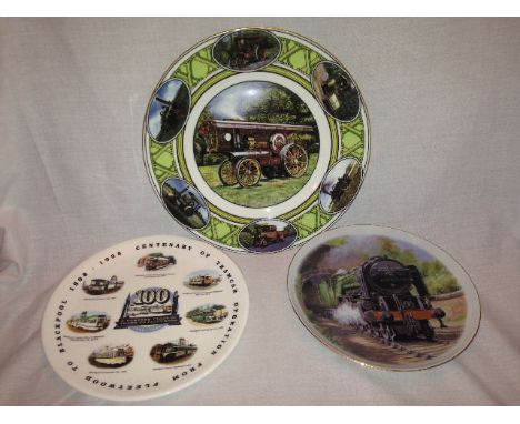 COALPORT - TRACTION ENGINE - "THE IRON MAIDEN" - LIMITED EDITION - COLLECTORS PLATE, BLACKPOOL AND FLEETWOOD TRAMWAY CENTENAR
