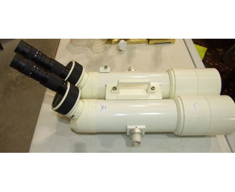 A pair of Orion Variable Power 25.38.50.75 x 125 binoculars with mount and tripod and an Optex 07675 Astronomical telescope w