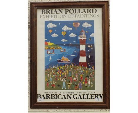 After Brian Pollard, a poster for Exhibition of Paintings at the Barbican Gallery 13th-28th September '93, depicting Smeaton'
