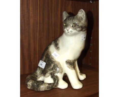 A Winstanley ceramic seated cat, no.5, 25cm high.