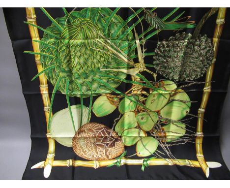 Hermes ' Jardin Creole ' ladies silk scarf, 90cms square (unboxed) 
