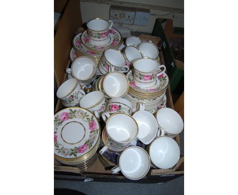 Royal Worcester Royal Garden pattern twelve place setting tea service, a Wedgwood Hathaway Rose pattern part tea service and 