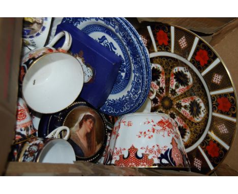 Royal Crown Derby old Imari cabinet plate and a quantity of earlier Royal Crown Derby teacups, saucers and other porcelainAll