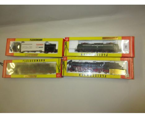 Fleischmann, group of four HO gauge boxed railway locomotives, numbered 4380, 4170, 4172 and 4175 