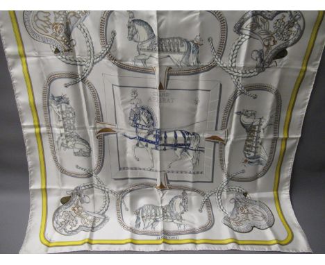 Hermes ' Grand Apparat ' ladies silk scarf, 90cms square (unboxed) 