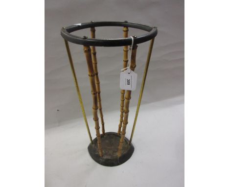 20th Century bamboo and iron stick stand by Artis, Birmingham 