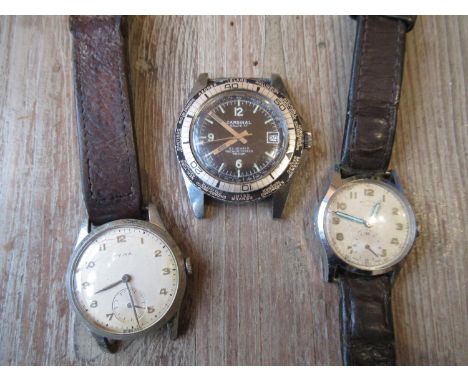 Three various gentlemen's wristwatches by Rotary, Cardinal and Cyma (at fault) 