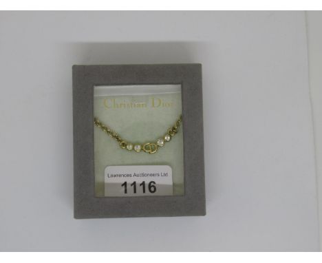 Christian Dior gold plated costume necklace 