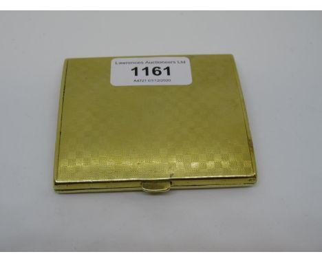18ct Gold cigarette case with engine turned decoration, 147g 