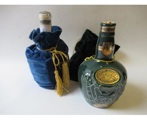 One bottle Chivas Royal Salute blended Scotch whisky, together with another similar 