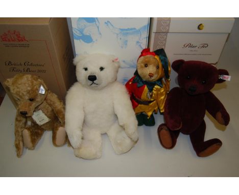 Group of four Steiff boxed teddy bears, Polar 661747, Alpaca 421235 and 670626, and 660726 