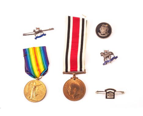 A WWI Victory medal and a Special Constabulary medal, marked 70509 S.S.M F.J Lewis Berkshire Yeomanry and Frederick Lewis, to
