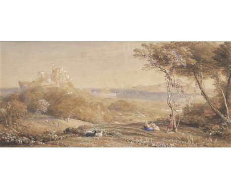 Samuel Palmer (British, 1805-1881)Porta di Posillipo and the Bay of Baiae, Italy, Ischia and Misenum beyond pencil, watercolo