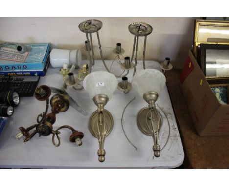 A quantity of various light fittings 