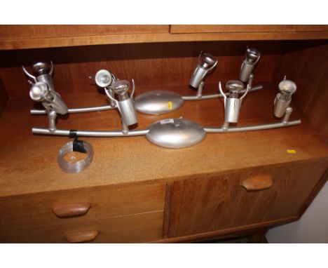 A pair of light fittings 