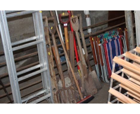 A quantity of gardening tools