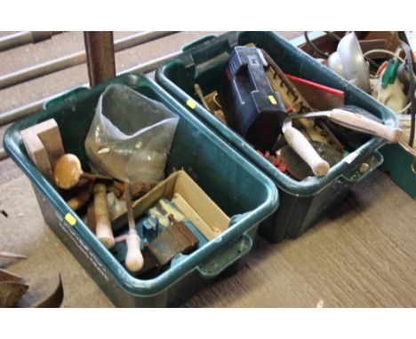 Two boxes of various tools