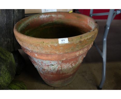 A large terracotta planter