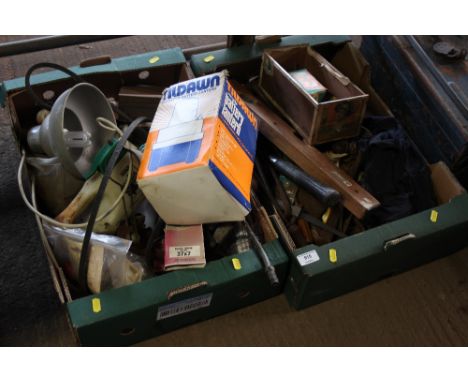 Two boxes of various tools
