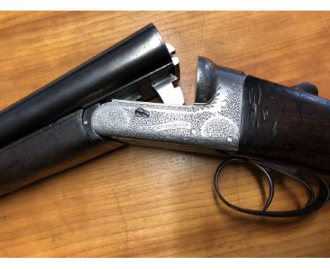 12 BORE CHURCHILL SIDE BY SIDE SHOT GUNTHIS ITEM CAN ONLY BE PURCHASED BY SOMEONE WITH A CURRENT VALID SHOTGUN CERTIFICATE OR