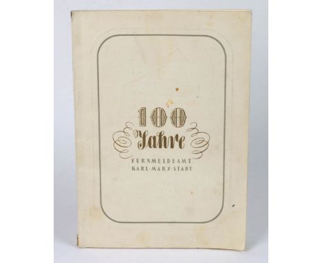 100 Jahre Fernmeldeamt K.-M.-Stadt 1957 Karl-Marx-Stadt 1857-1957, 94 S. m. Abb., Pappbd.