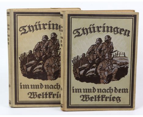 Prachtband Thüringen *Thüringen in und nach dem Weltkrieg*, geschichtliches Erinnerungswerk an die Kriegsteilnahme, d. politi