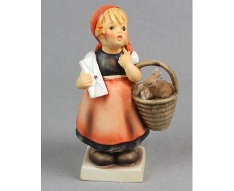 Hummelfigur *Die Gratulantin* Porzellan gemarkt Goebel Germany, Hummelfigur 13/II, Malersignet sowie limited Edition Nr. 0479