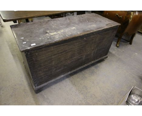 19th century grained pine kist on bracket feet