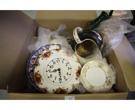 19th century blue and white pottery willow pattern meat plate, a Selfridge's branded wash jug by Poultney &amp; Co., a simila