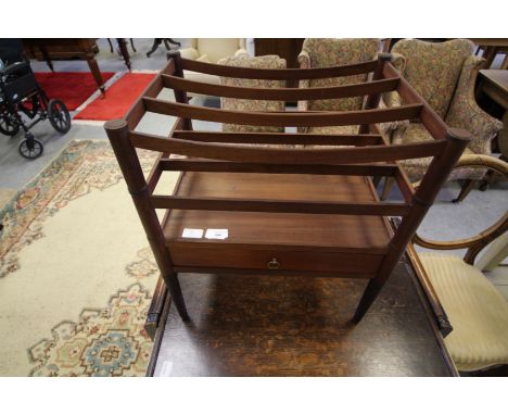 Mahogany Canterbury with ring turned legs