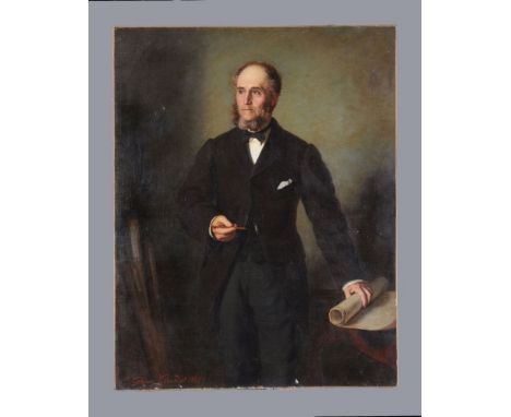 Ernst Gustave Giardot (French 1840-1904)   Portrait of a gentleman   Oil on canvas   Signed and dated 1877 lower left   143 x