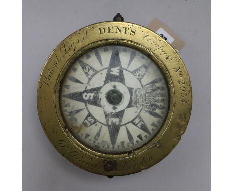 A Dent ship's compass / gimbal diameter 20cm