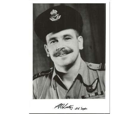 Sqn. Ldr. Kenneth Roy Lusty WW2 Battle of Britain pilot signed 7 x 5 black and white portrait photo. Limited edition of 200 s