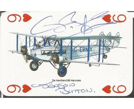 Jenson Button signed 9 of Hearts playing card. Signed playing card which came from the collection of a BA steward who would a