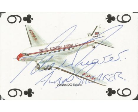 Alan Shearer signed 9 of Clubs playing card. Signed playing card which came from the collection of a BA steward who would ask