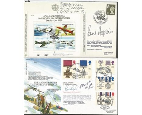 Battle of Britain Signed Cover Collection 4. White album containing 59 signed covers, some multi-signed, by Battle of Britain