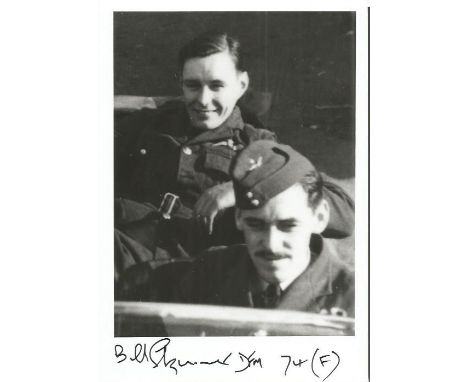 Flt. Lt. Wilfred Malcolm Skinner WW2 Battle of Britain pilot signed 7 x 5 black and white portrait photo. Limited edition of 