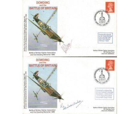 Battle of Britain Signed Cover Collection 3. Fat blue Folder containing 107 signed covers, many multi-signed, by Battle of Br