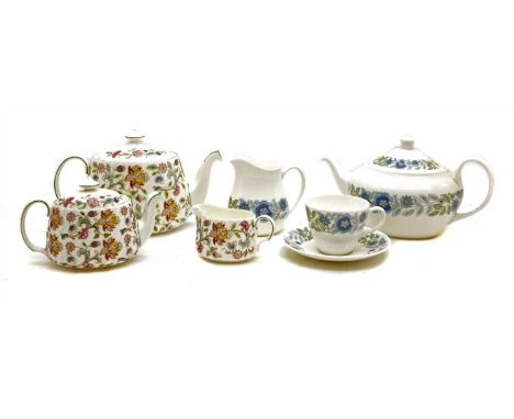A quantity of ceramics, comprising a Poole Delphis shape 91 dish, circa 1970, a part service of Wedgwood Clementine, a part s