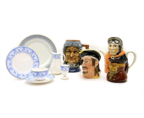 A large quantity of ceramics, to include a Royal Worcester blue and white part service, comprising milk and cream jugs, egg c