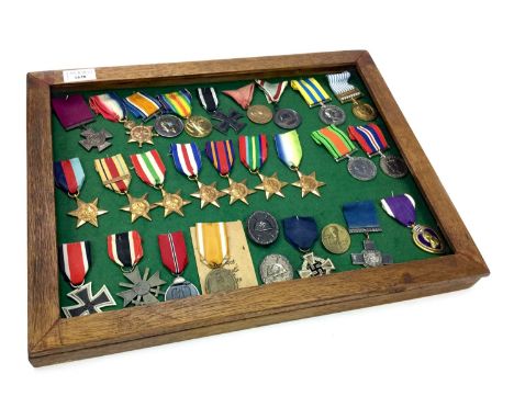 GROUP OF BRITISH AND GERMAN WWI AND WWII MEDALS, comprising 1914-15 star inscribed 93424 Spr. J. Black. R.E., 1914-18 and Gre