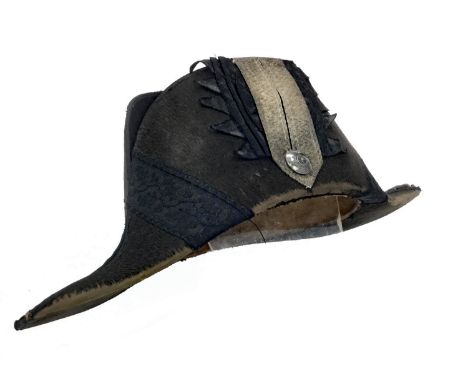 19TH CENTURY BRITISH NAVAL OFFICER'S BICORN HAT, made by Gardiner &amp; Co., interior 20.5cm x 15.5cm