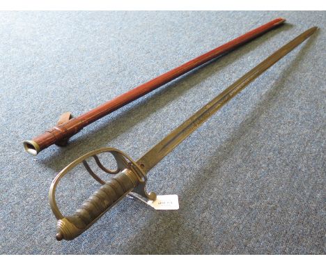 Sword: A good Edward VII 1821 pattern Artillery Officers sword. Blade 34 1/4'', ricasso marked ''Army &amp; Navy Co-operative