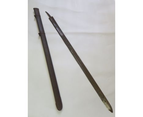1796 Heavy Cavalry sword blade and scabbard possibly Officers