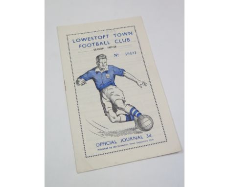 Football programme - Lowestoft v Norwich 'A' Eastern Counties League 4/4/1958