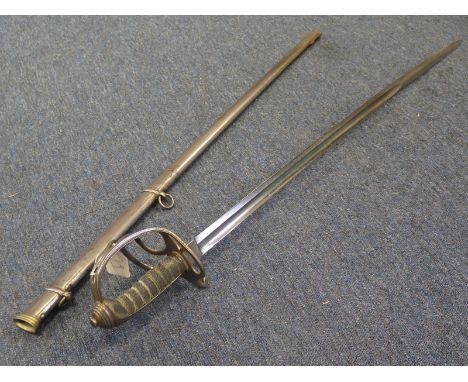 Sword: An 1821 Pattern Artillery Officers Sword. Blade 33'', ricasso marked ''Hobson & Sons, 305 Lexington St. Golders Green,