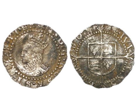 Elizabeth I silver penny, Sixth Issue [1582-1600], mm. Bell [1582-1583], Spink 2580, obverse very light scuffs under magnific