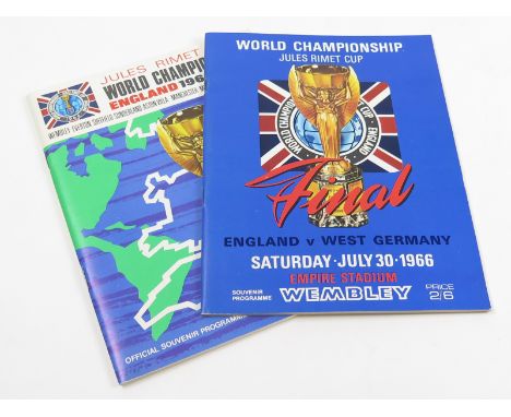 Football programme - 1966 World Cup Final England v West Germany 30 July 1966, with 1966 World Championship brochure. VGC (2)