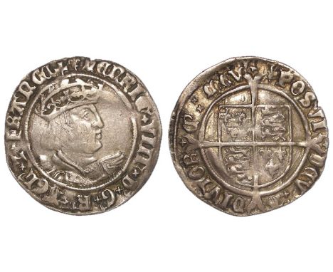 Henry VIII, silver groat, Second Coinage [1526-1544], Laker Bust D, Lombardic lettering mm lis, Spink 2337E, full and round, 